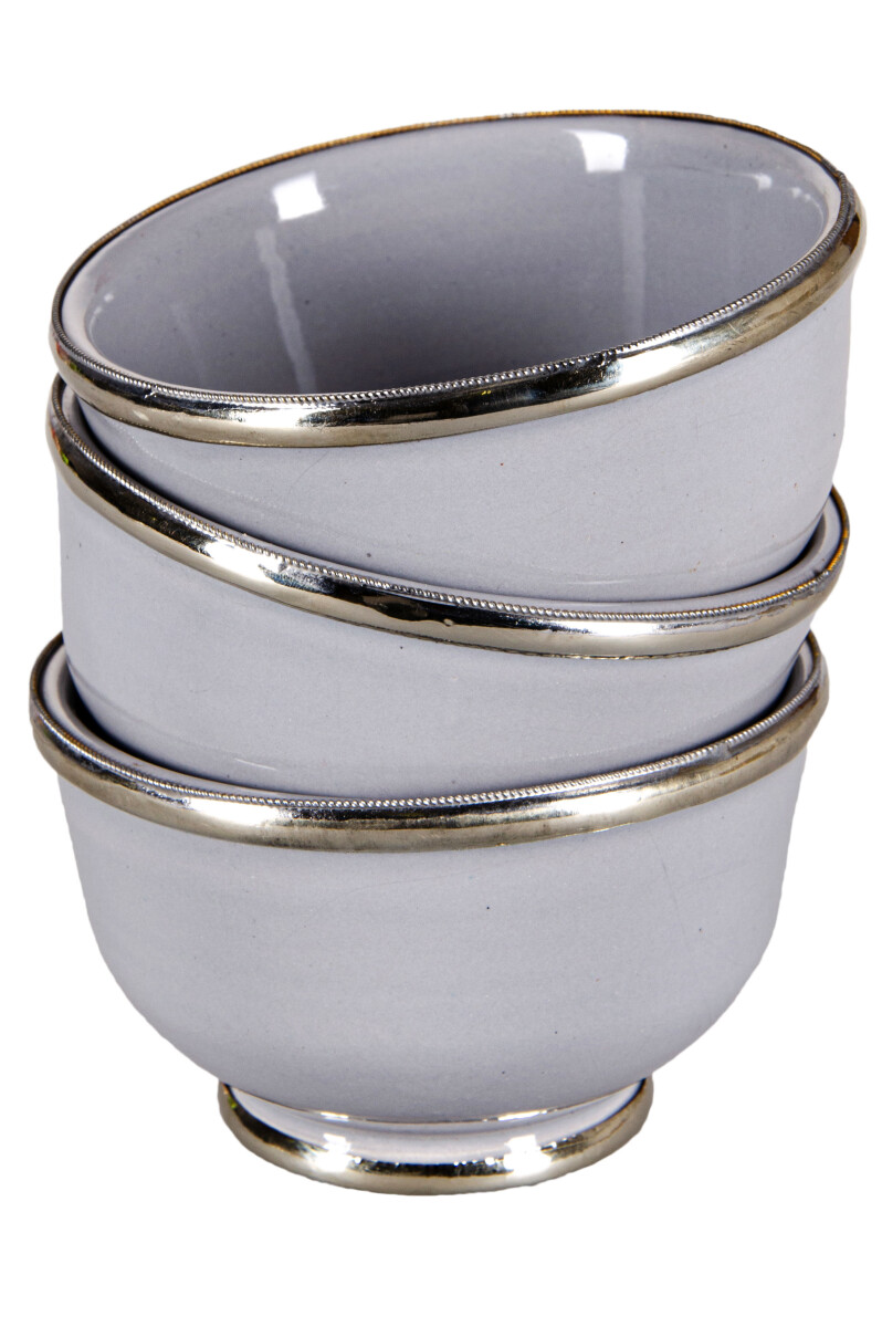Lot de 3 coupes à dessert orientales Cariba, gris