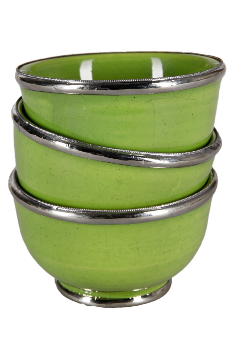Lot de 3 coupes à dessert orientales Cariba Vert