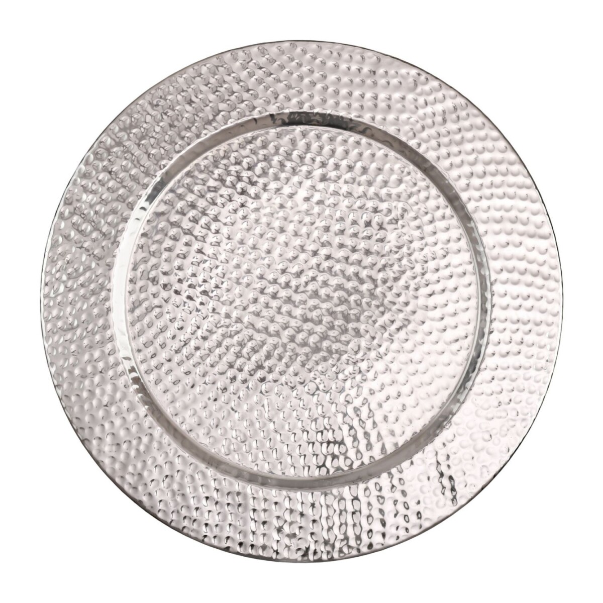Plateau Nice rond en aluminium argent&ea box