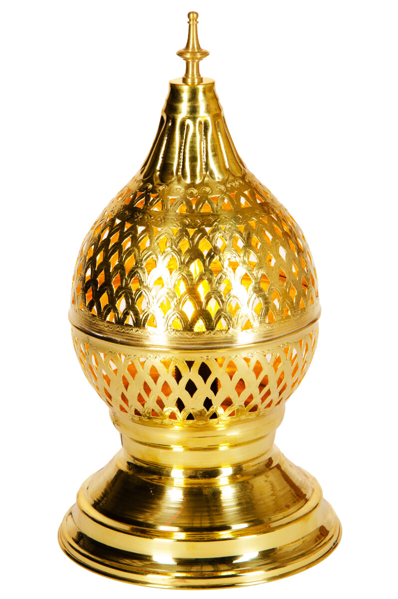 Lampe de table orientale en laiton, lamp box