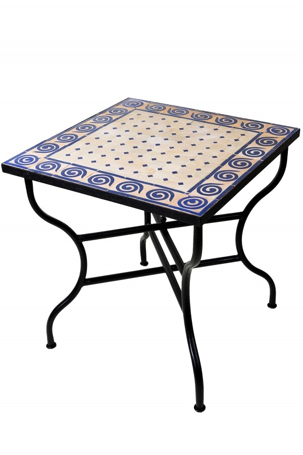Table en mosa&iuml;que marocaine &laquo; Spirale...