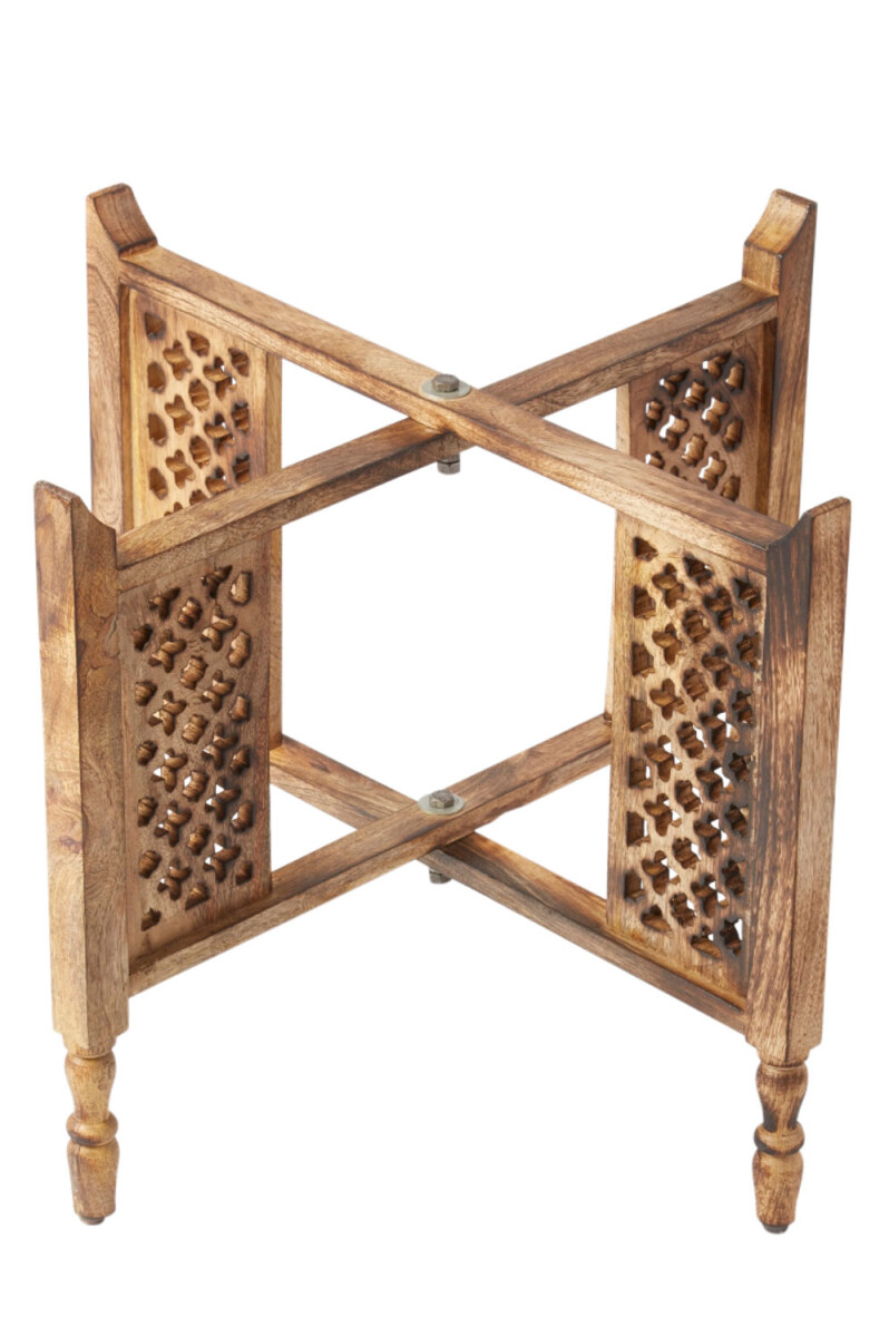 Pi&egrave;tement de table pliante Hania, marron, 60 cm