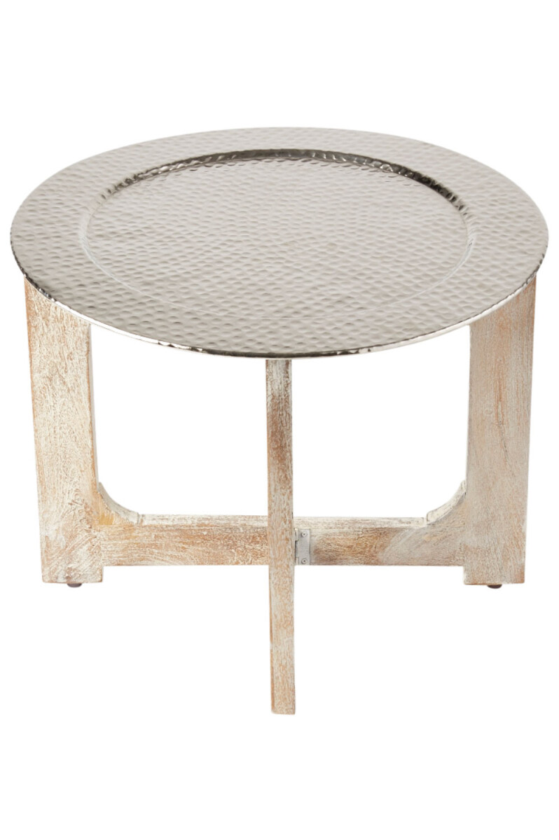 Table basse orientale Cadiz blanche et a box