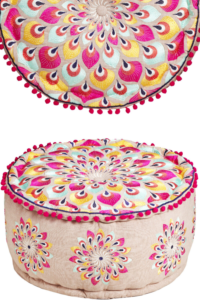 Pouf oriental, coussin de sol décoratif Azet -1-