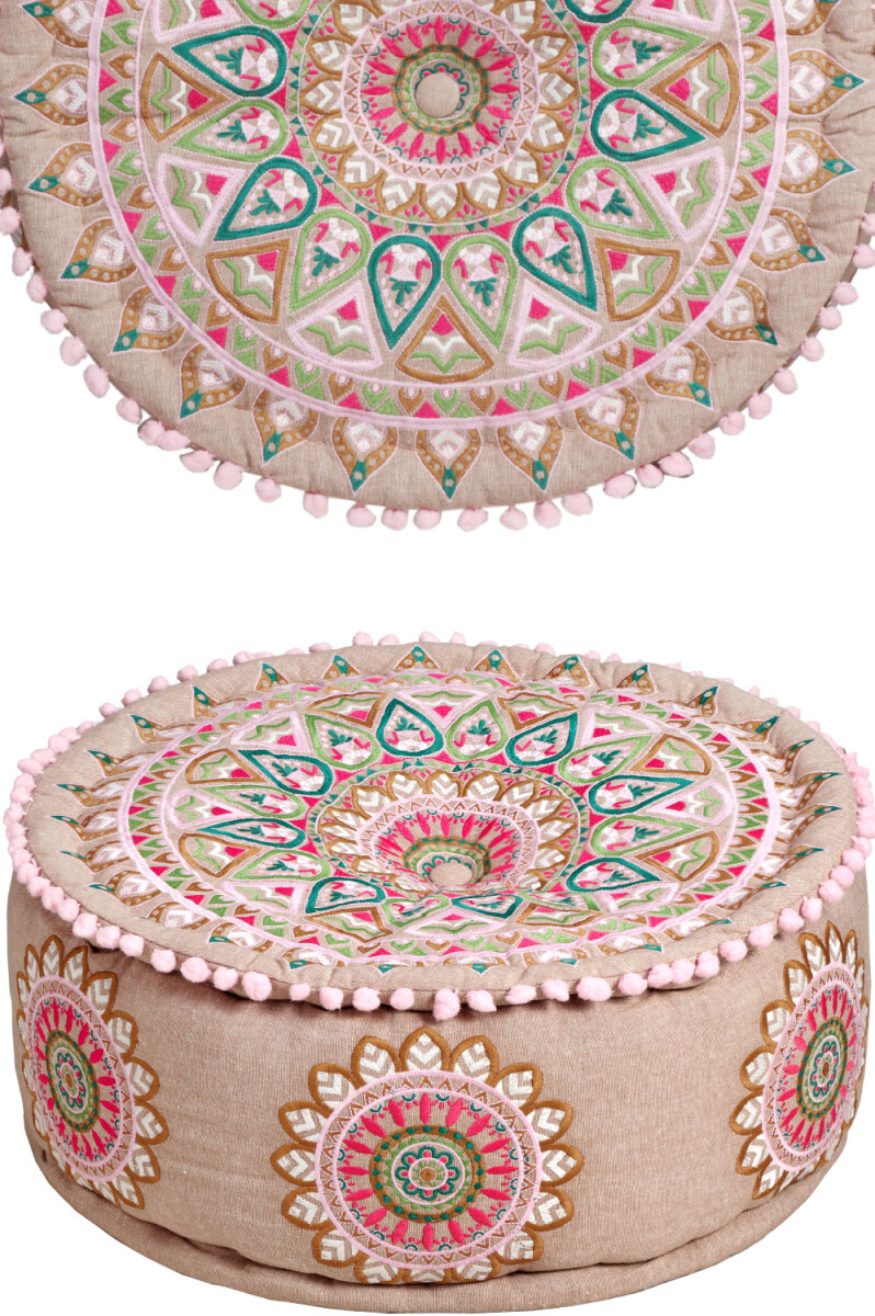 Pouf oriental de décoration Badar -1-