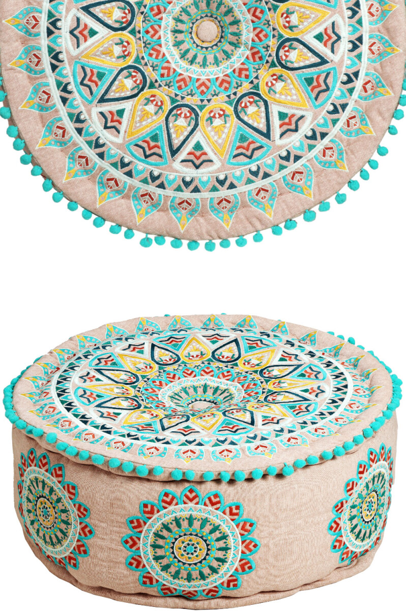 Pouf oriental de décoration Badar -2-