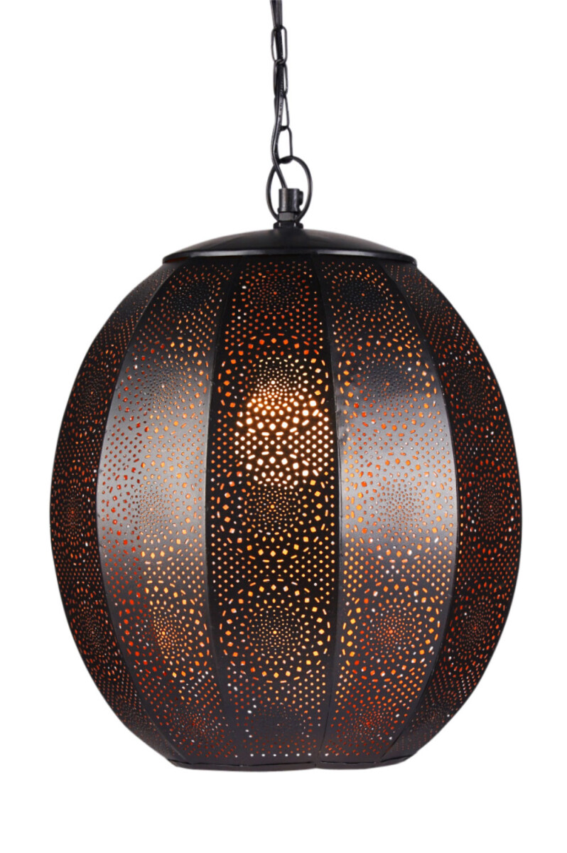 Konoos Noir | Suspension orientale en métal 35 cm