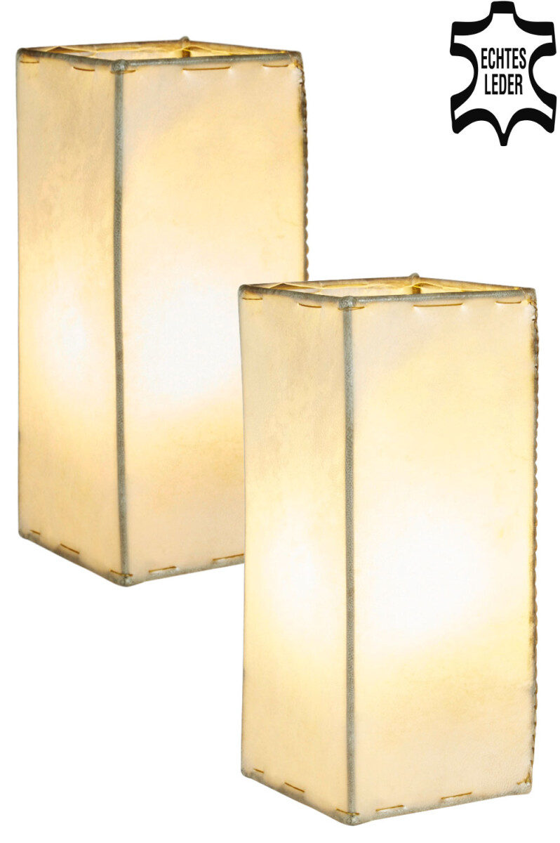 Lot de 2 lampes de chevet Janka, couleur naturelle