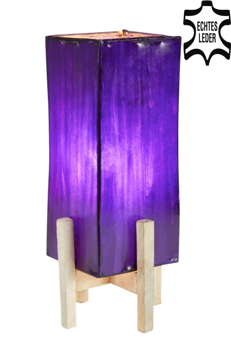 Lampe de table en cuir Janka violette av box