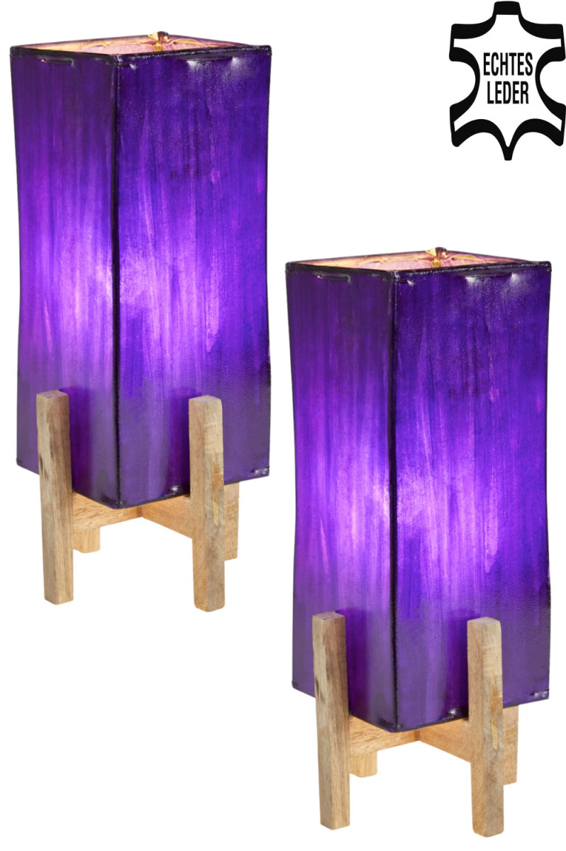 Lot de 2 Janka violet avec structure marron