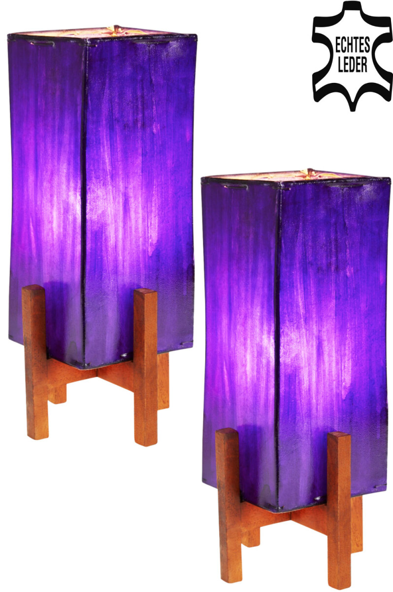 Lot de 2 Janka violet avec monture marron foncé