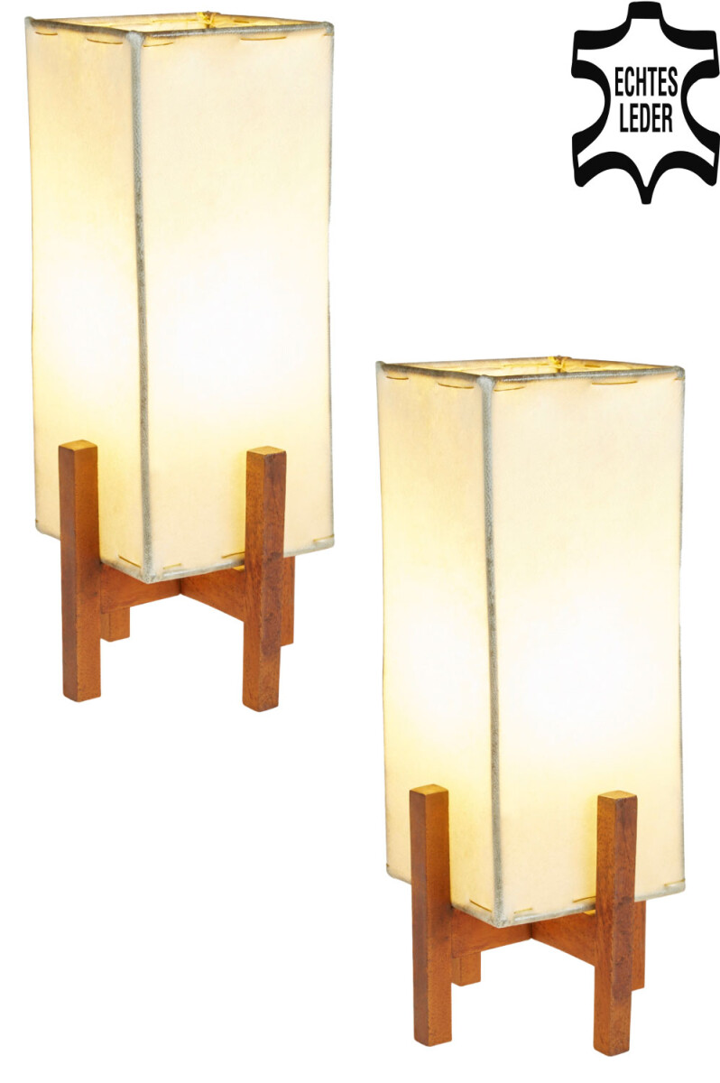 Lot de 2 Janka Nature avec structure marron foncé