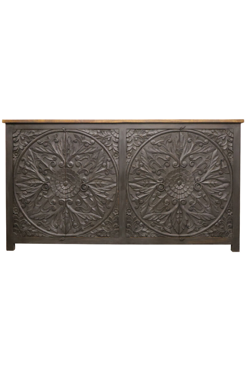 Buffet Faiza en bois noir 190 cm | Style box