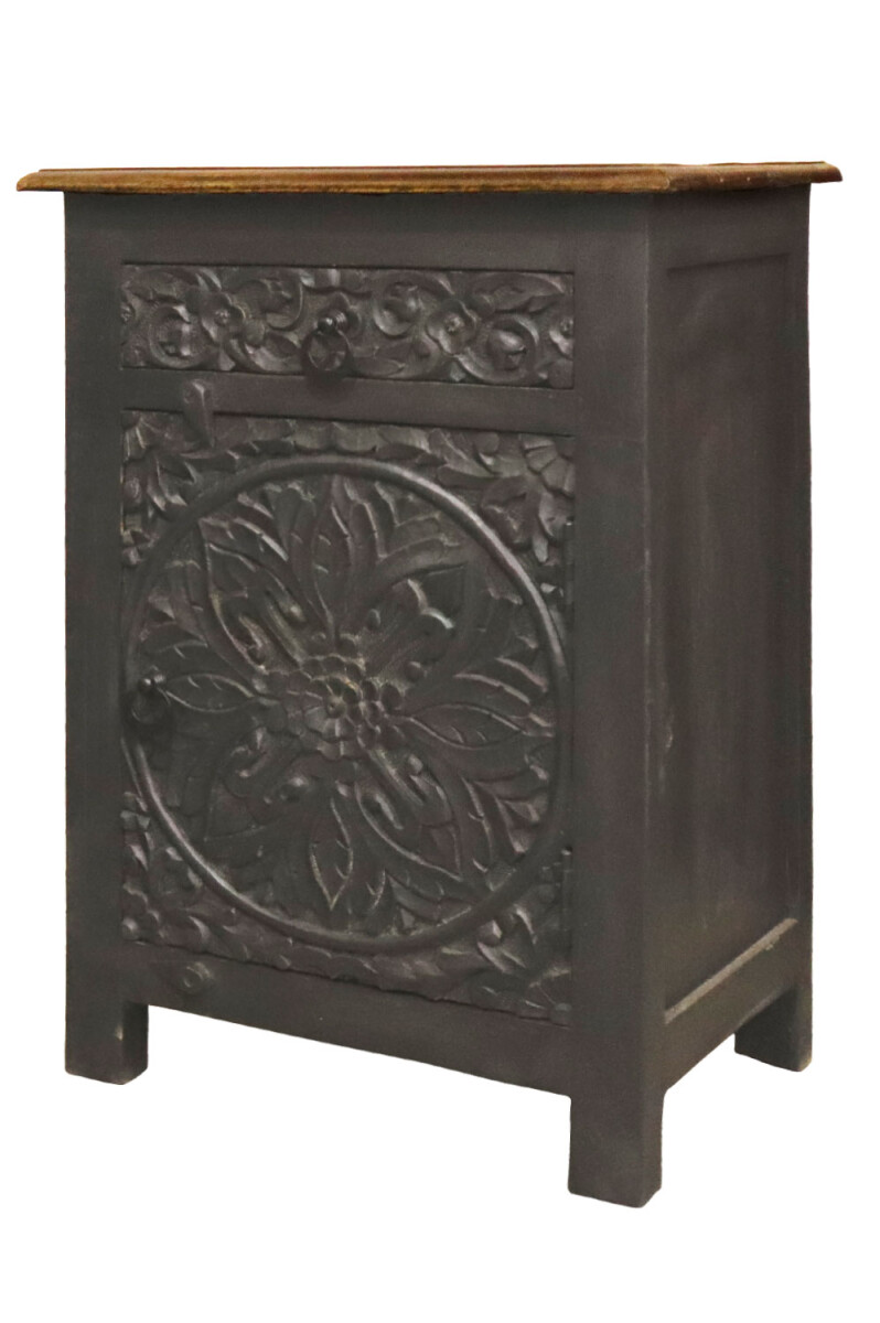 Table de chevet orientale pour lit à sommier tapissie
