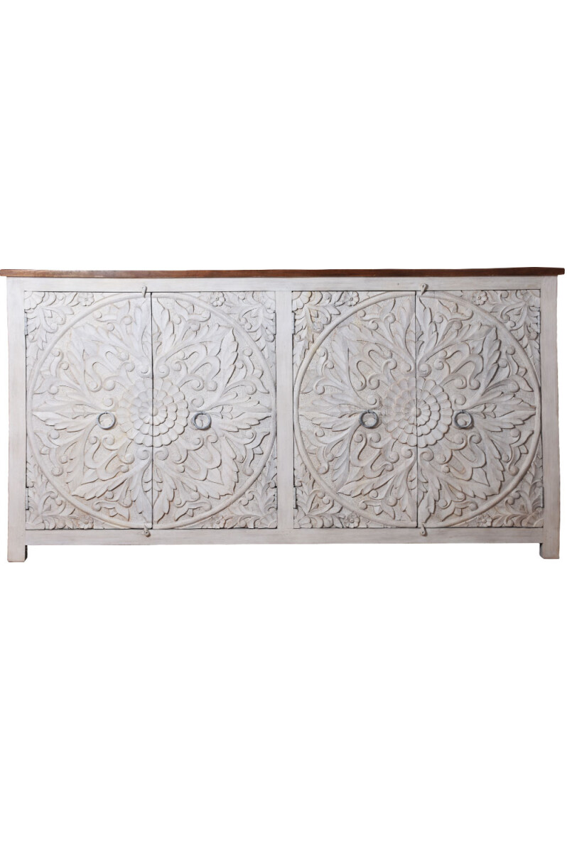 Commode buffet orientale en bois massif  box