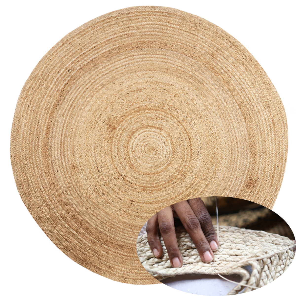 Tapis rond en jute tressé Abril 2 box