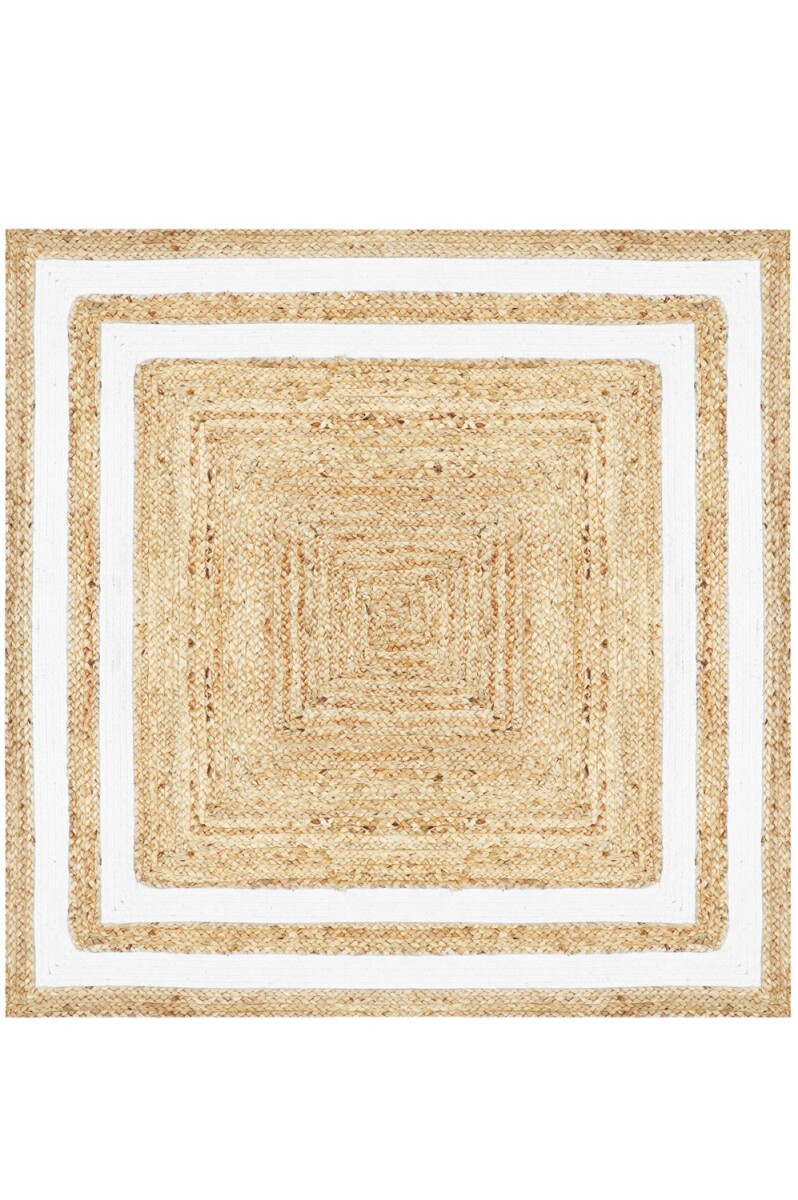 Tapis de salon en jute Chloe 120 x 120 c box