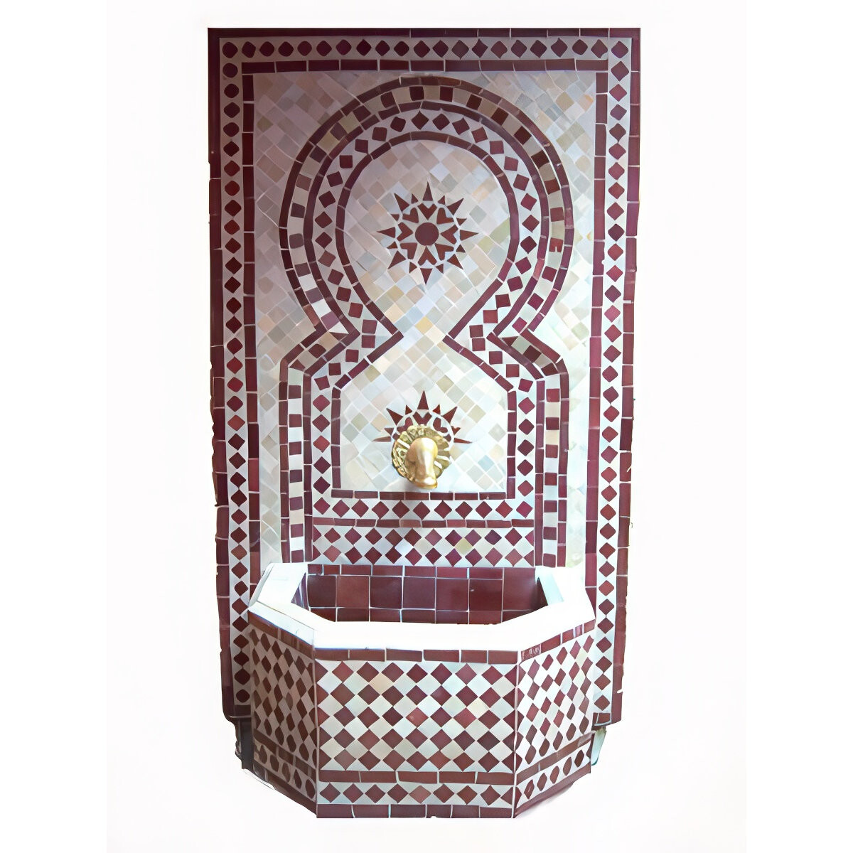 Fontaine de jardin marocaine en mosaïque 110 cm | Fonta
