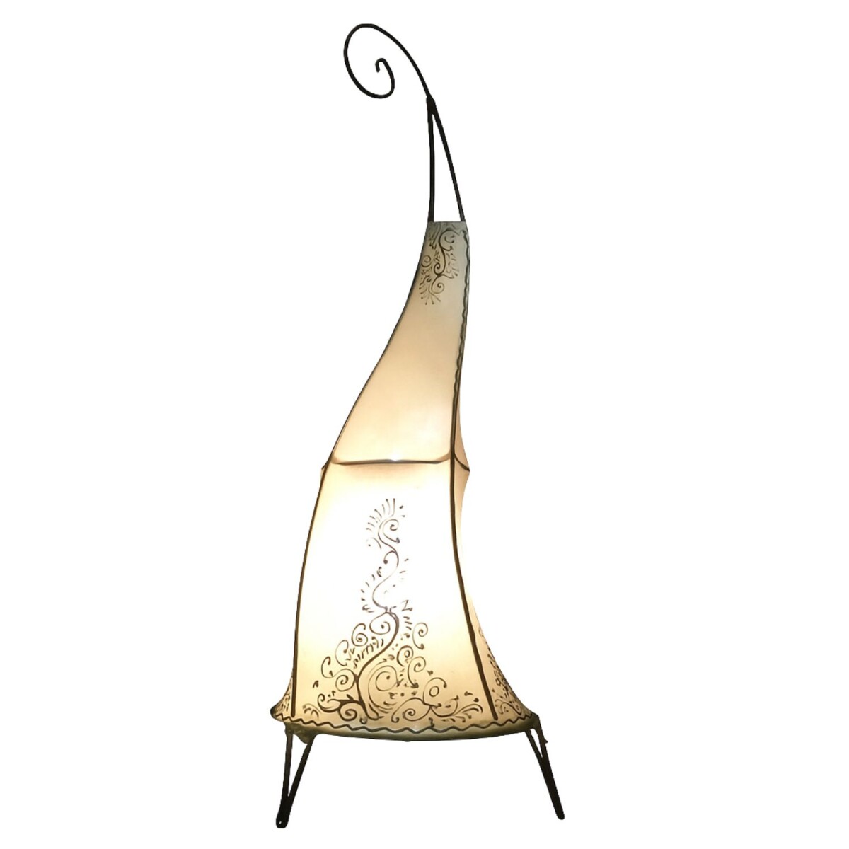 Lampe orientale au henn&eacute; Daya Natur, 70 cm