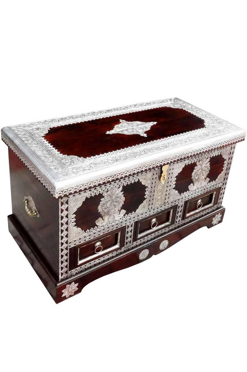 Table-coffre indienne Sudhir - 90 cm box