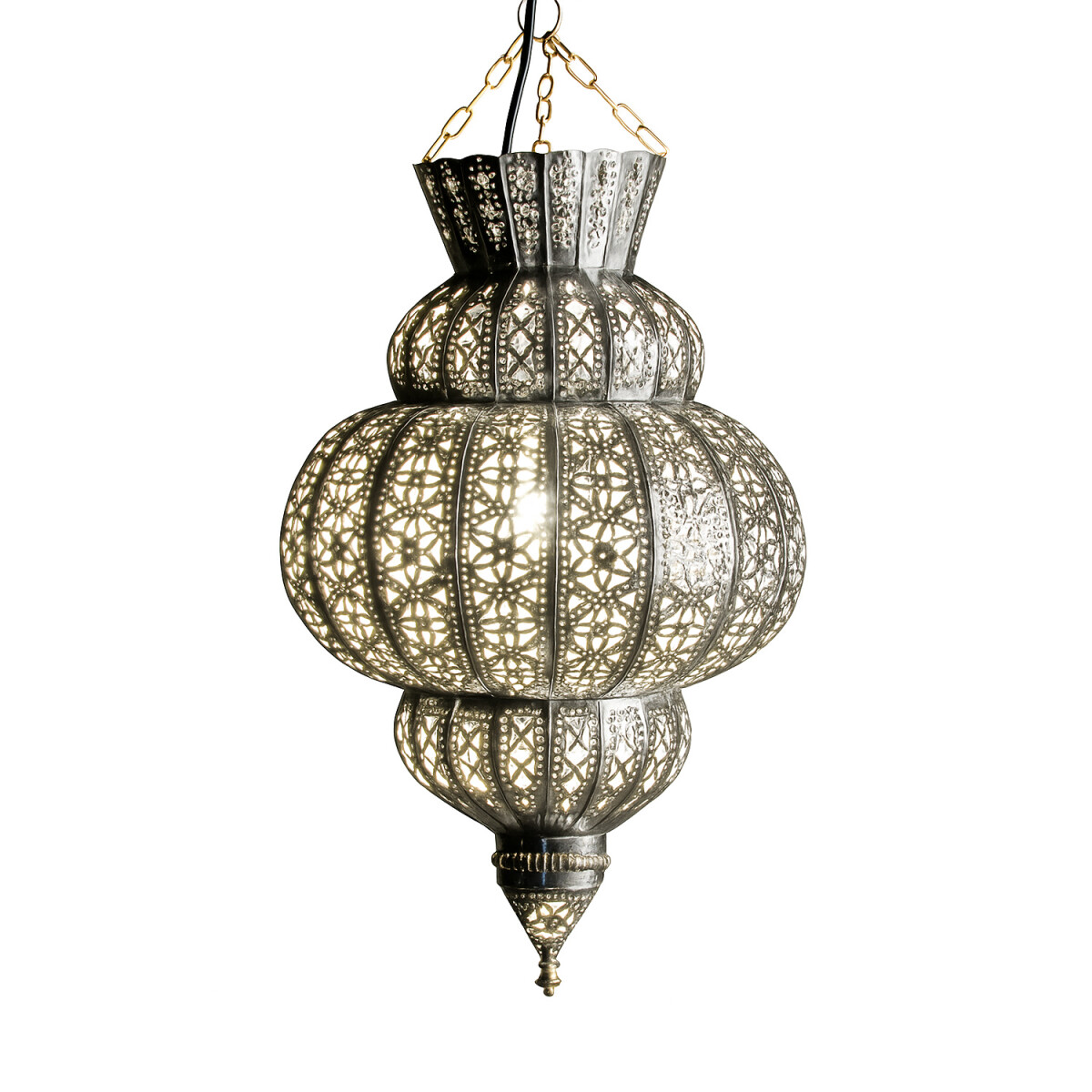 Suspension orientale Harem Argent 45 cm | Lampe pour le salo