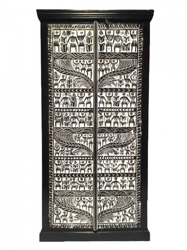 Armoire africaine sculptée Simba  box