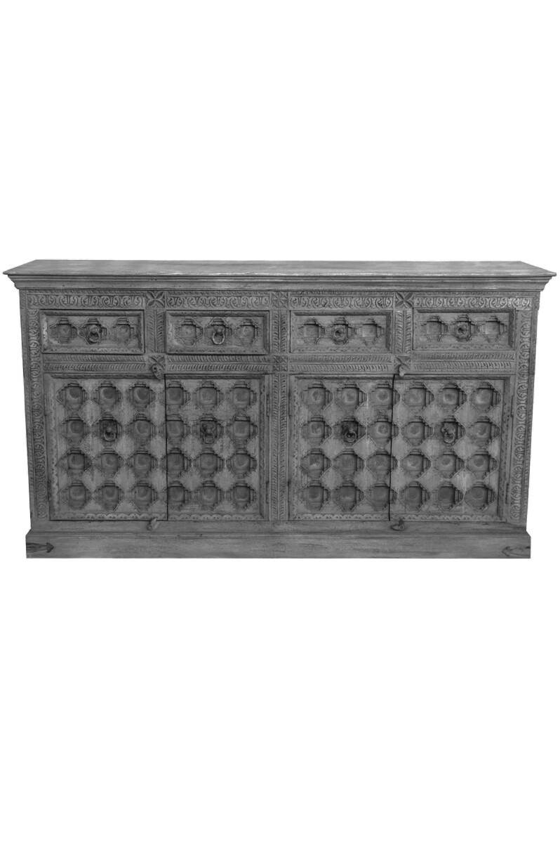 Buffet de style oriental Abinash, gris box