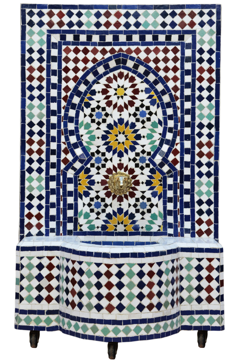 Fontaine de jardin marocaine en mosa&ium box