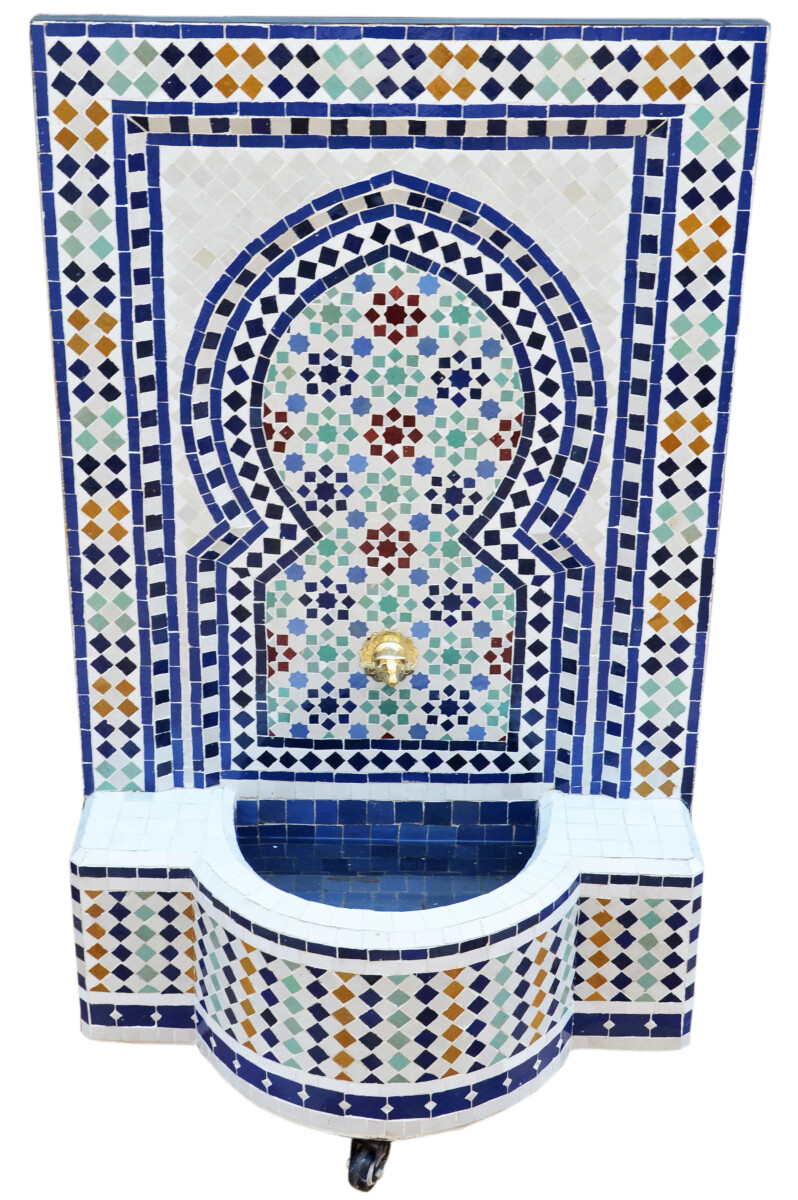 Fontaine de jardin marocaine en mosa&ium box