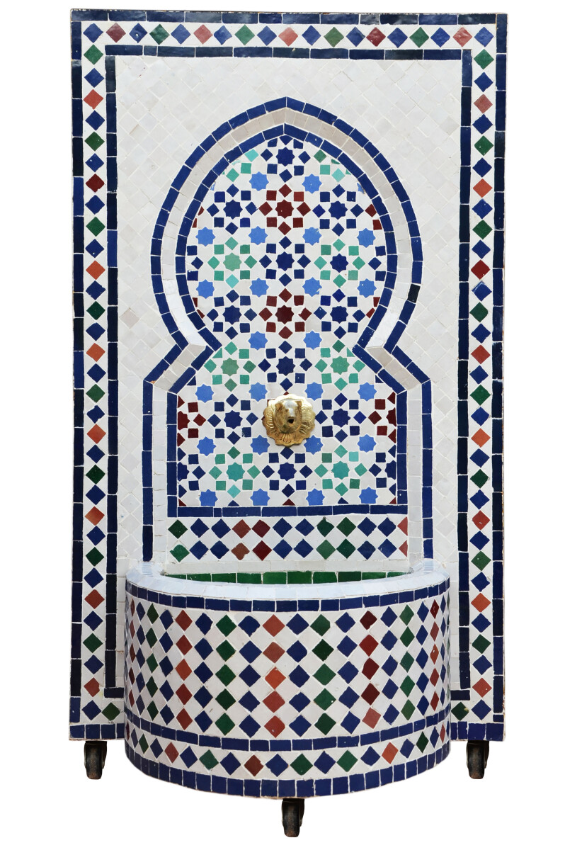 Fontaine de jardin marocaine en mosa&ium box