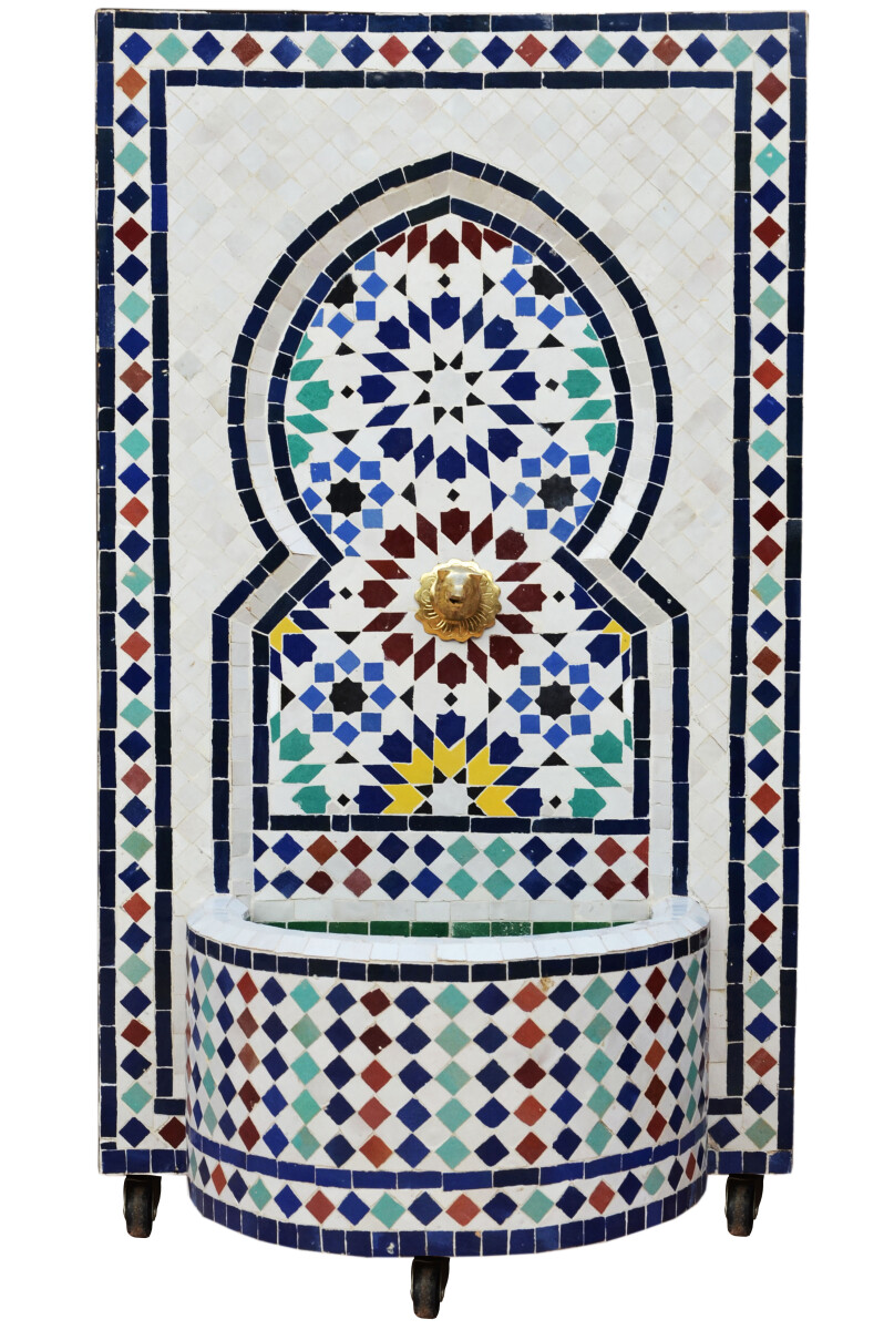 Fontaine de jardin marocaine en mosa&ium box