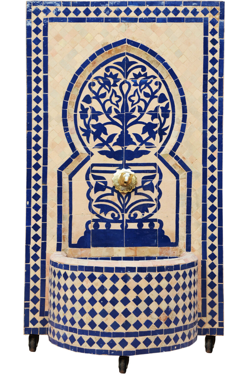 Fontaine de jardin marocaine en mosaïque 100 cm | Mod&e