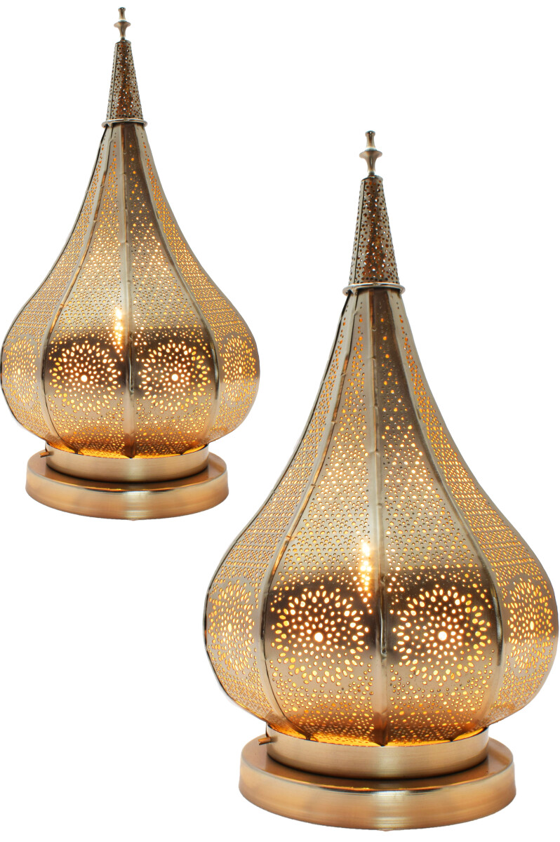 Lot de 2 lampes de table orientales « Kais » arg