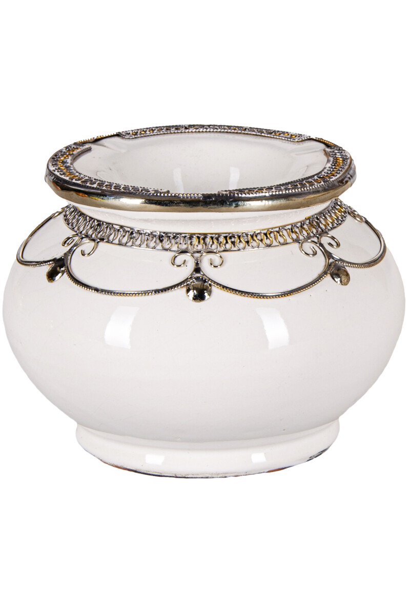 Cendrier marocain Miranda - Blanc