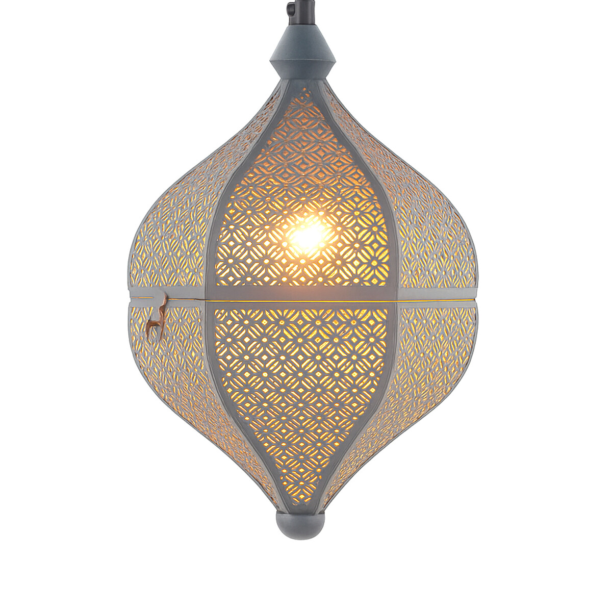 Lamilami Gris | Suspension orientale en métal 31 cm