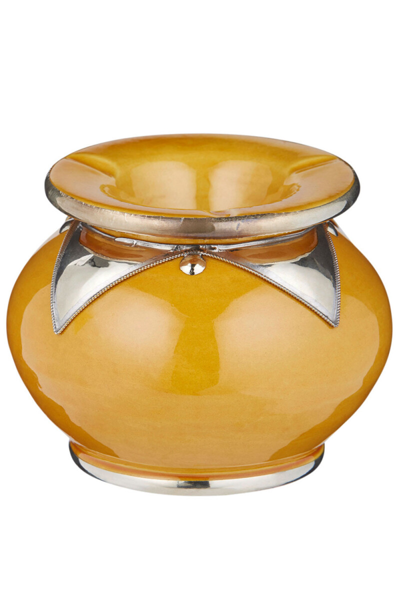 Cendrier oriental avec couvercle Kanita Jaune