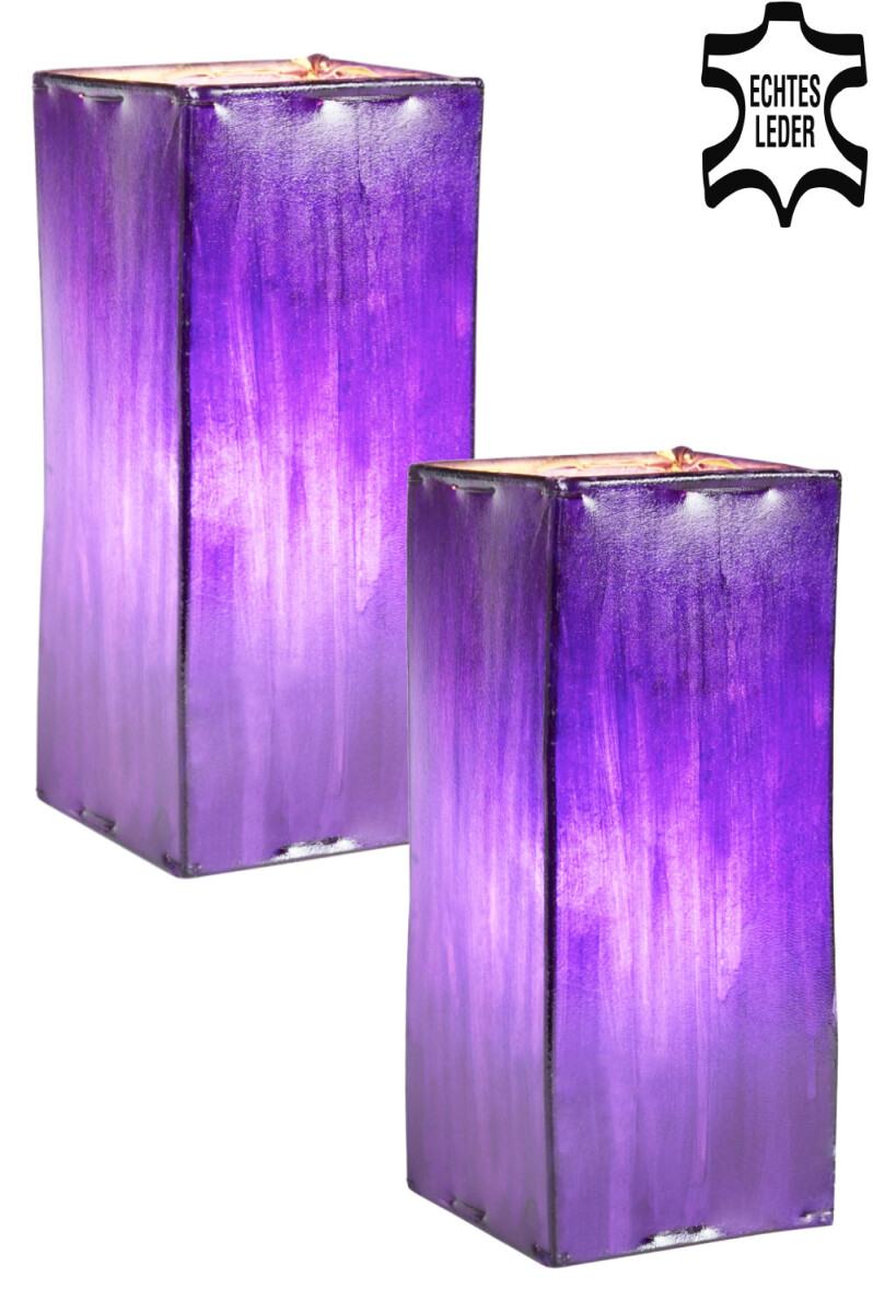 Lot de 2 lampes de chevet Janka, violettes