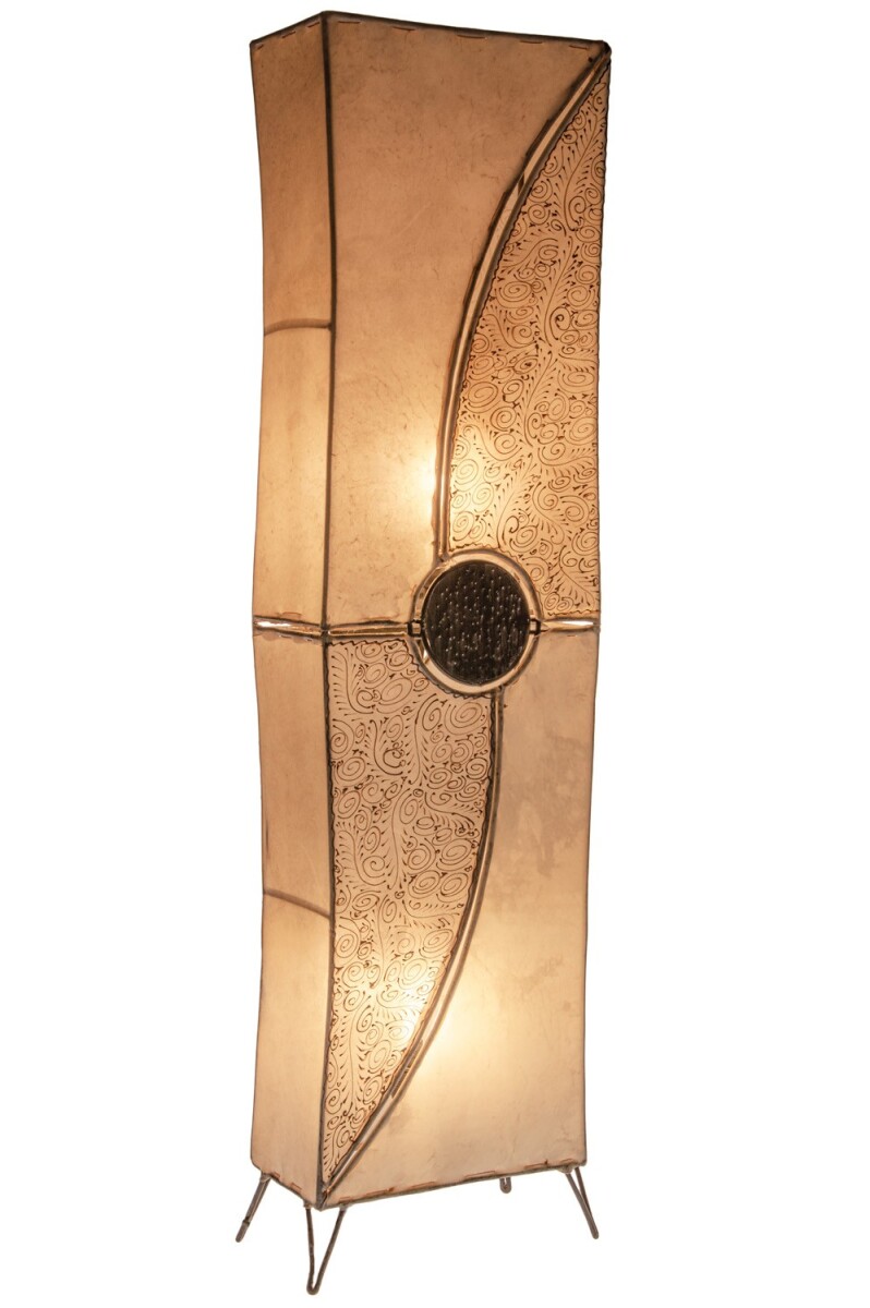 Lampe vintage, lampadaire, Mulan, beige box