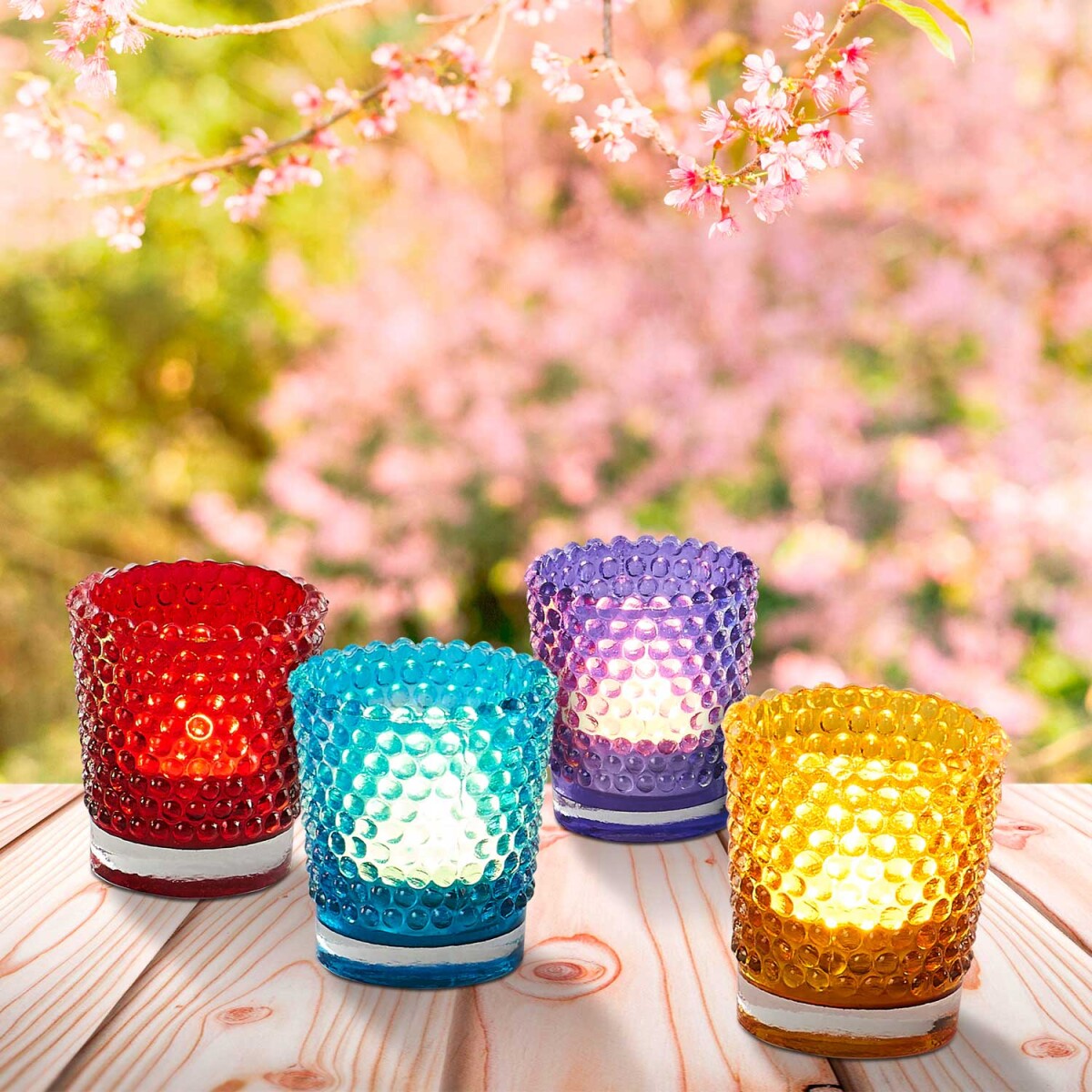 Lot de 4 verres décoratifs pour b box