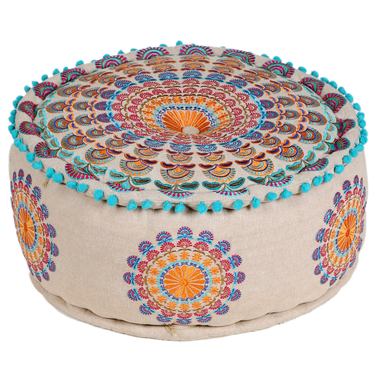 Pouf oriental décoratif Mandala Dilara