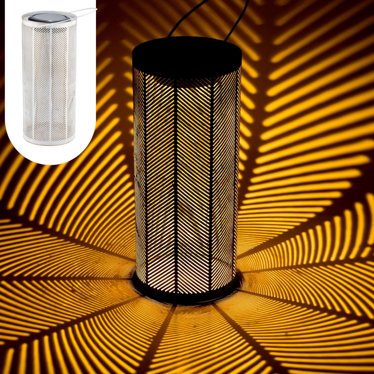 Lanterne solaire moderne, lampe décorative de style s