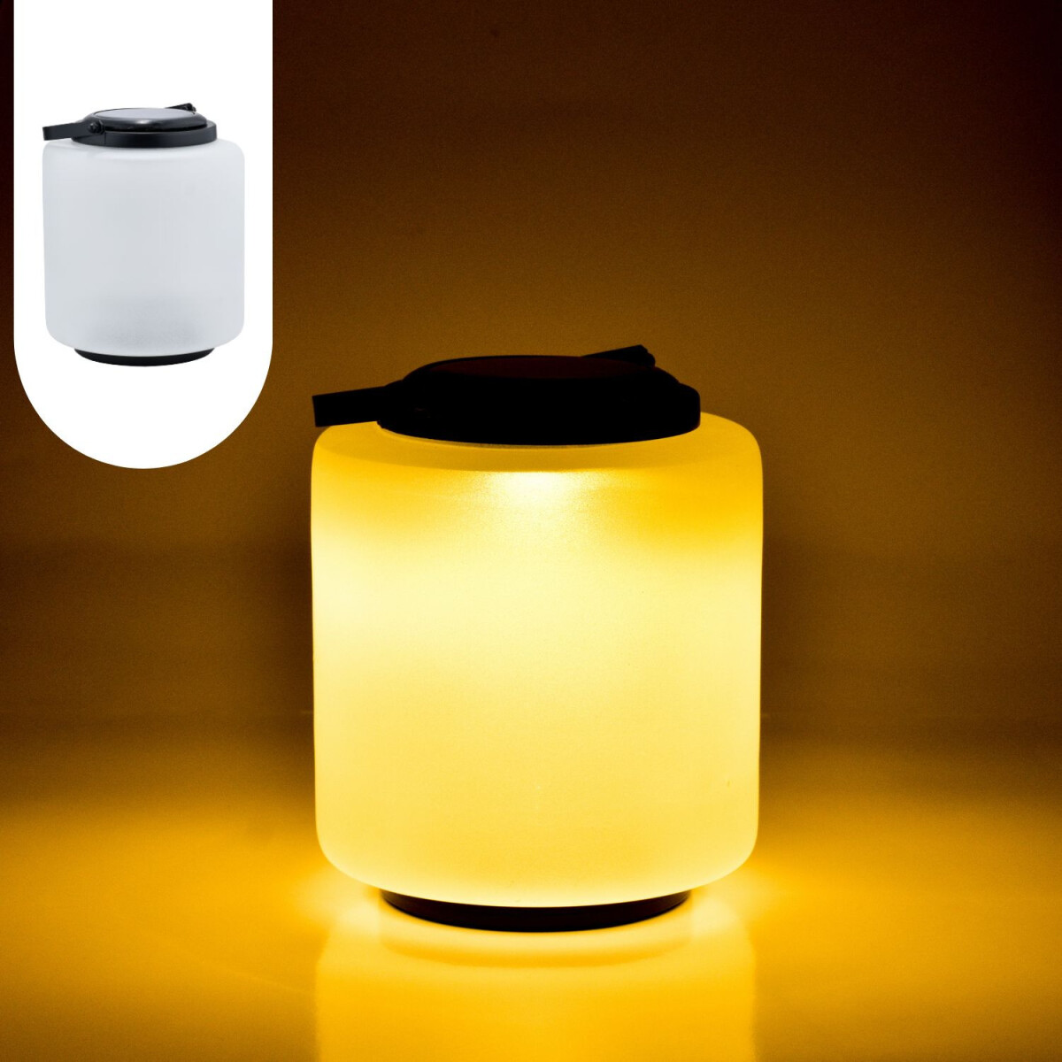 Lanterne solaire moderne en verre, lampe de balcon et de jar
