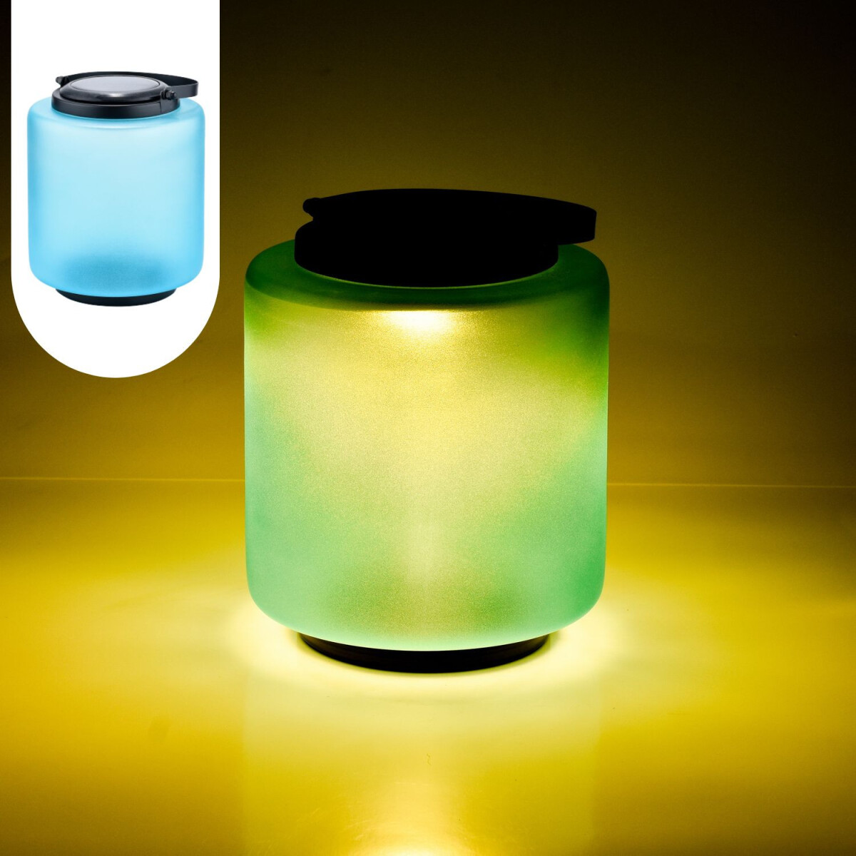 Lanterne solaire moderne en verre - Lampe de balcon et de ja