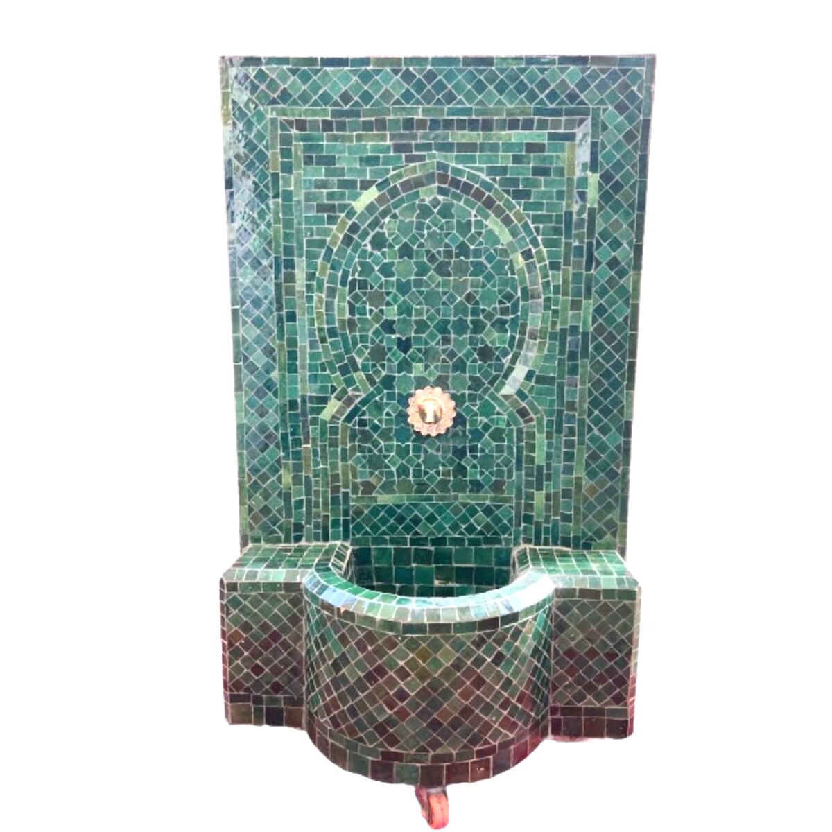 Fontaine de jardin marocaine en mosaïque 109 cm | Fonta