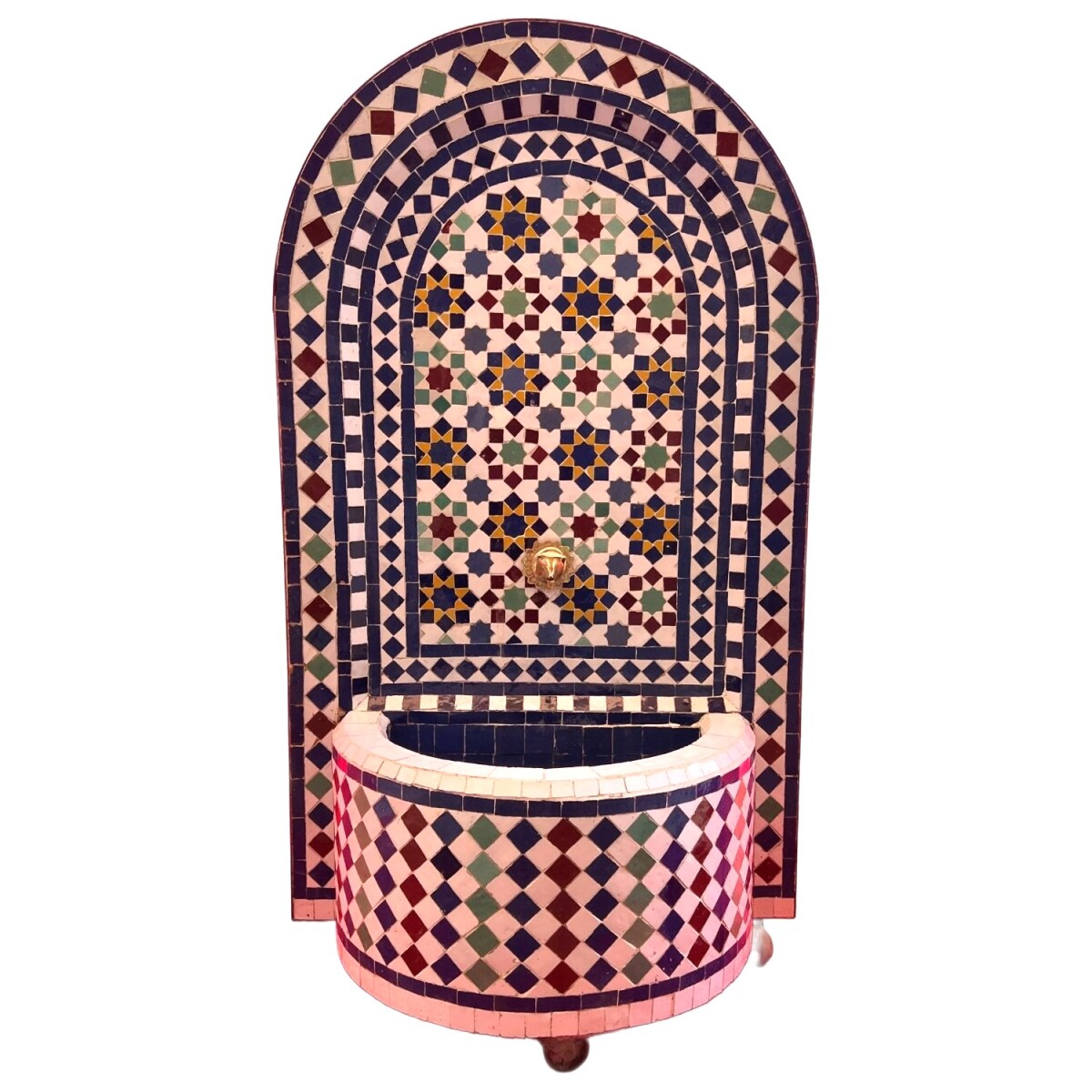Fontaine de jardin marocaine en mosaïque 106 cm | Fonta