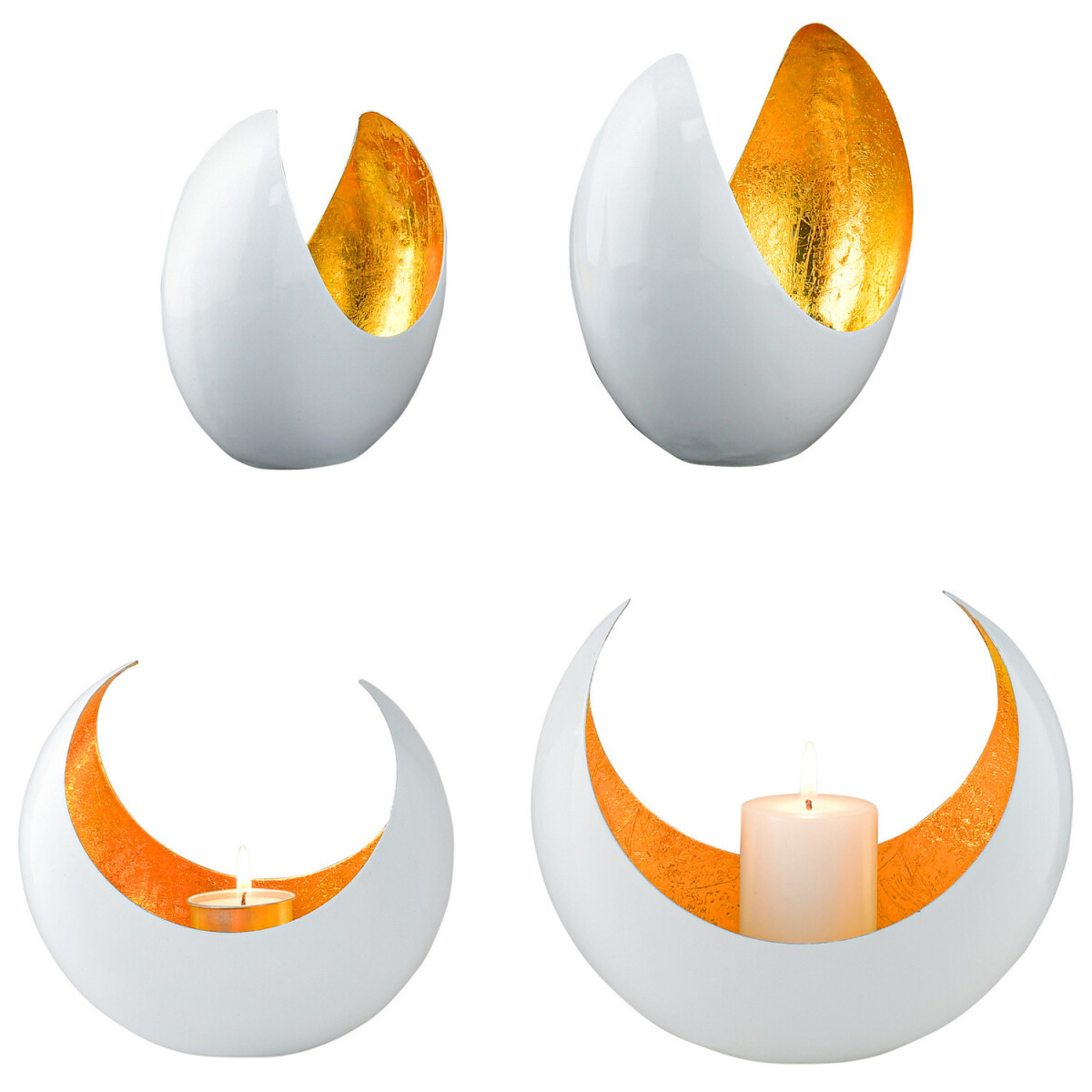 Lot de 2 bougeoirs décoratifs « Aesthetic &raqu
