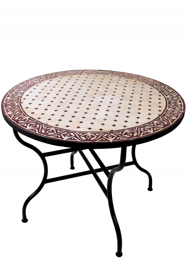 Table marocaine en mosaïque Mekn&eg box