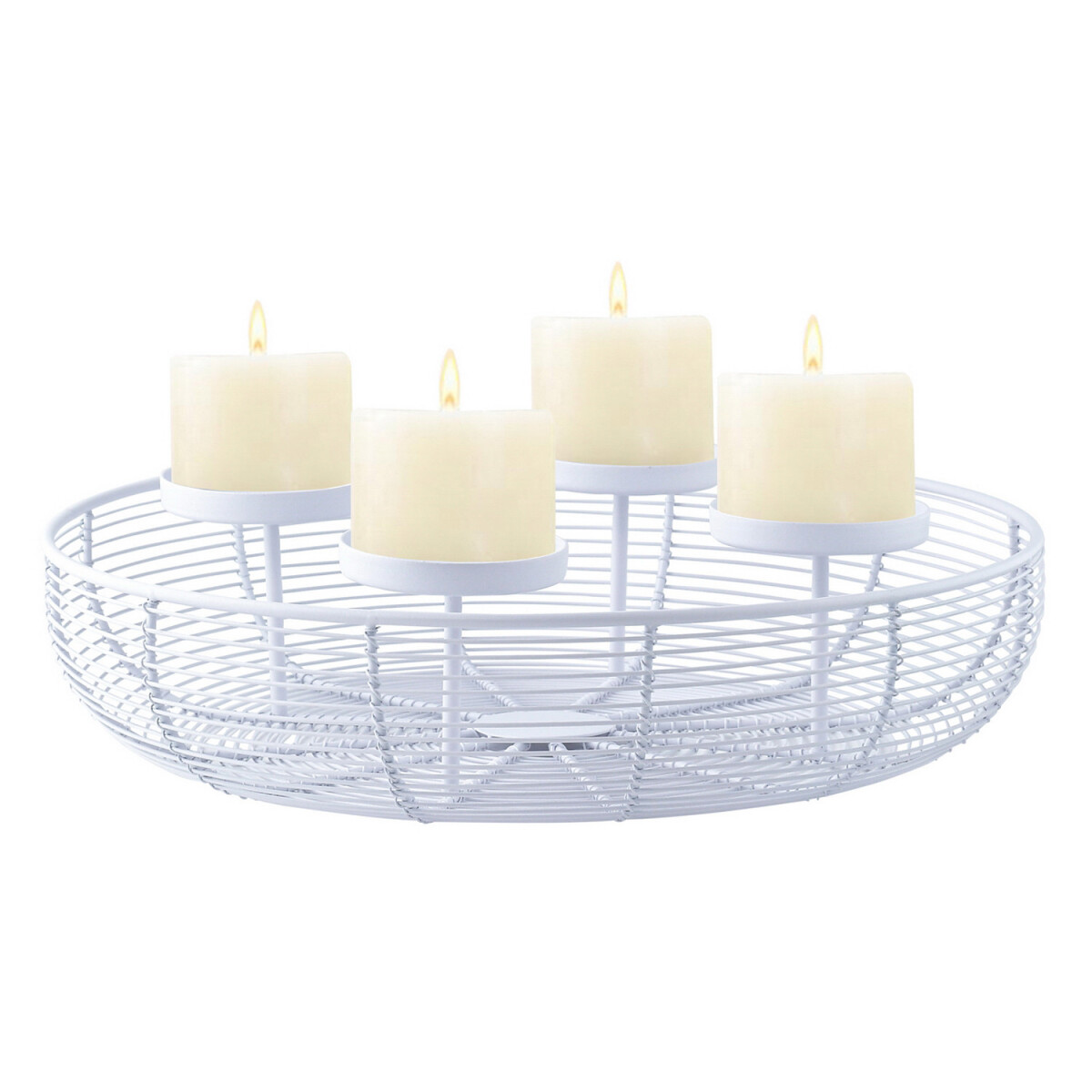 Bougeoir moderne en forme de couronne de lAvent, déco