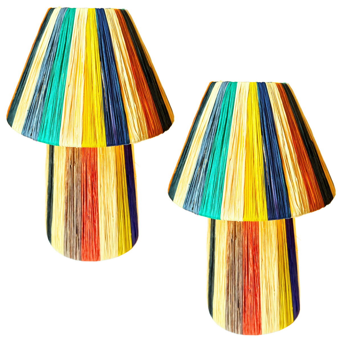 Lot de 2 lampes de table décoratives style boh&egrave