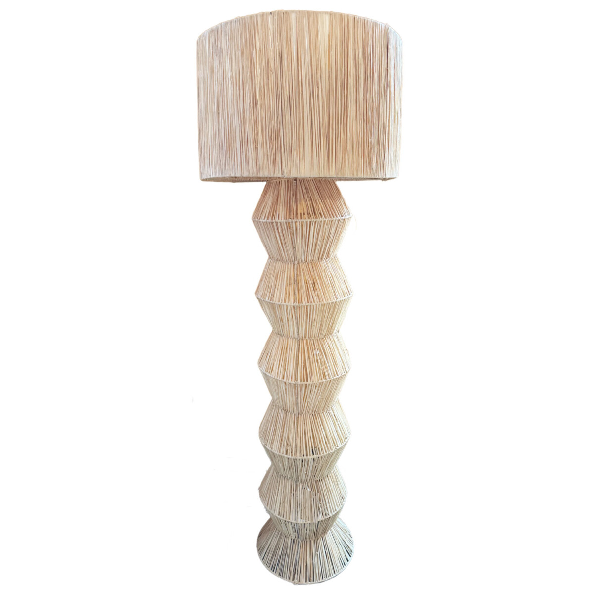 Lampadaire décoratif style bohème Tulum, beige